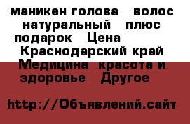  маникен-голова ( волос натуральный)  плюс подарок › Цена ­ 3 000 - Краснодарский край Медицина, красота и здоровье » Другое   